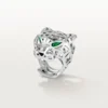 Panthere De Cartier Yüzük – Rodyum Kaplamasız Beyaz Altın, Tsavorite Garnetler, Oniks – Cartier