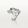 Panthere De Cartier Yüzük – Rodyum Kaplamasız Beyaz Altın, Tsavorite Garnetler, Oniks – Cartier