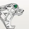 Panthere De Cartier Yüzük – Rodyum Kaplamasız Beyaz Altın, Tsavorite Garnetler, Oniks – Cartier