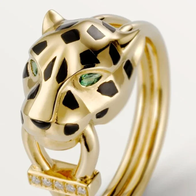 Panthere De Cartier Yüzük – Sarı Altın, Lake, Pırlanta, Tsavorite Garnet – Cartier