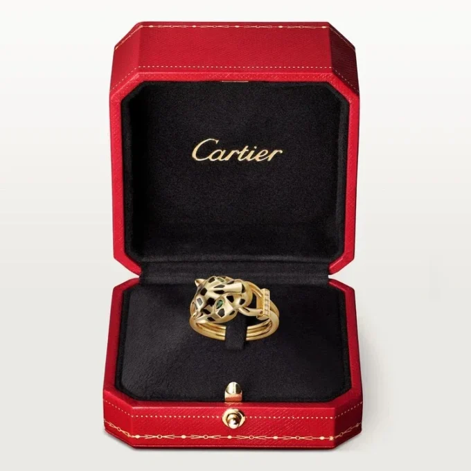 Panthere De Cartier Yüzük – Sarı Altın, Lake, Pırlanta, Tsavorite Garnet – Cartier