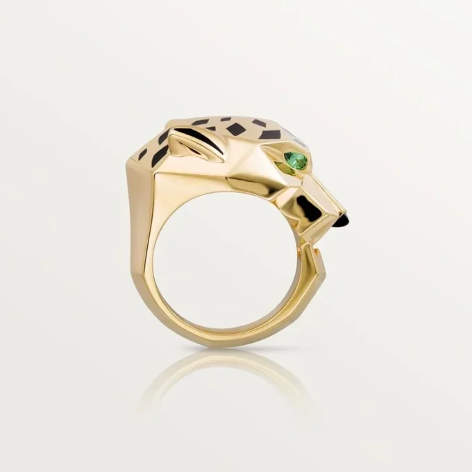 Panthere De Cartier Yüzük – Sarı Altın, Lake, Tsavorite Garnet, Oniks – Cartier