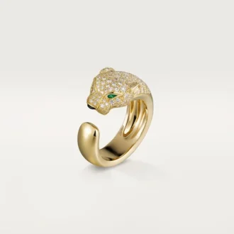 Panthere De Cartier Yüzük – Sarı Altın, Pırlanta, Zümrüt, Oniks – Cartier