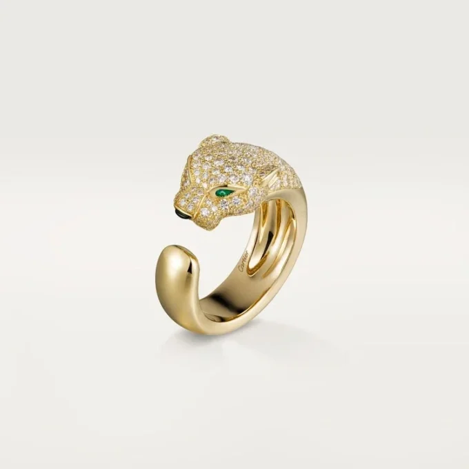 Panthere De Cartier Yüzük – Sarı Altın, Pırlanta, Zümrüt, Oniks – Cartier