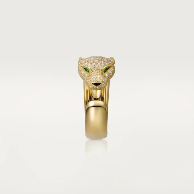Panthere De Cartier Yüzük – Sarı Altın, Pırlanta, Zümrüt, Oniks – Cartier