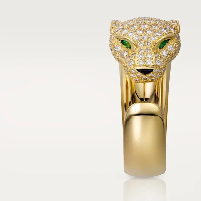 Panthere De Cartier Yüzük – Sarı Altın, Pırlanta, Zümrüt, Oniks – Cartier