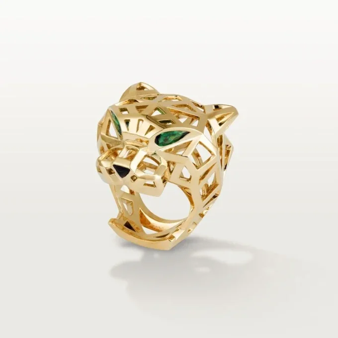 Panthere De Cartier Yüzük – Sarı Altın, Tsavorite Garnetler, Oniks – Cartier