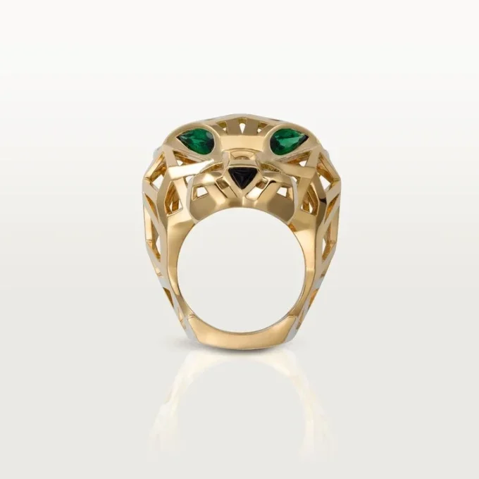 Panthere De Cartier Yüzük – Sarı Altın, Tsavorite Garnetler, Oniks – Cartier
