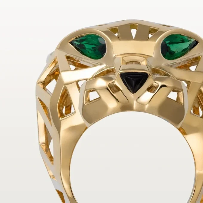 Panthere De Cartier Yüzük – Sarı Altın, Tsavorite Garnetler, Oniks – Cartier