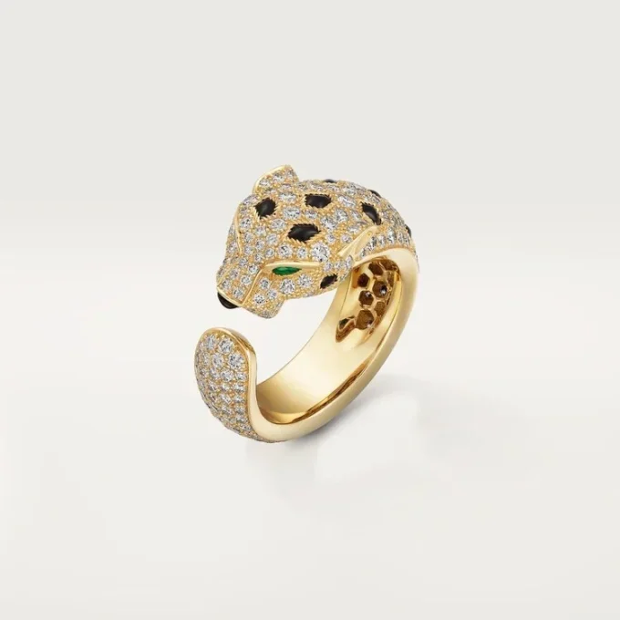 Panthere De Cartier Yüzük – Sarı Altın, Zümrütler, Oniks, Pırlantalar – Cartier