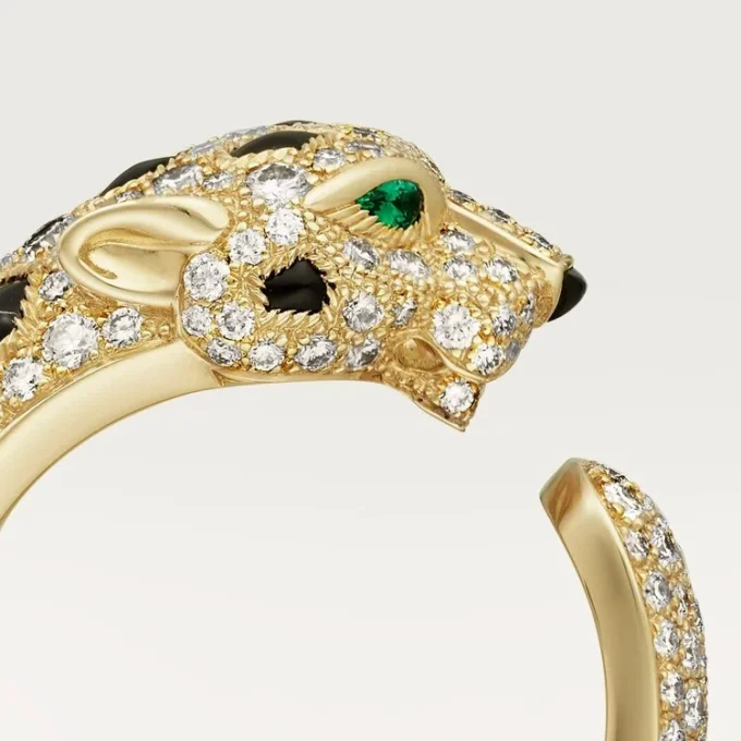 Panthere De Cartier Yüzük – Sarı Altın, Zümrütler, Oniks, Pırlantalar – Cartier