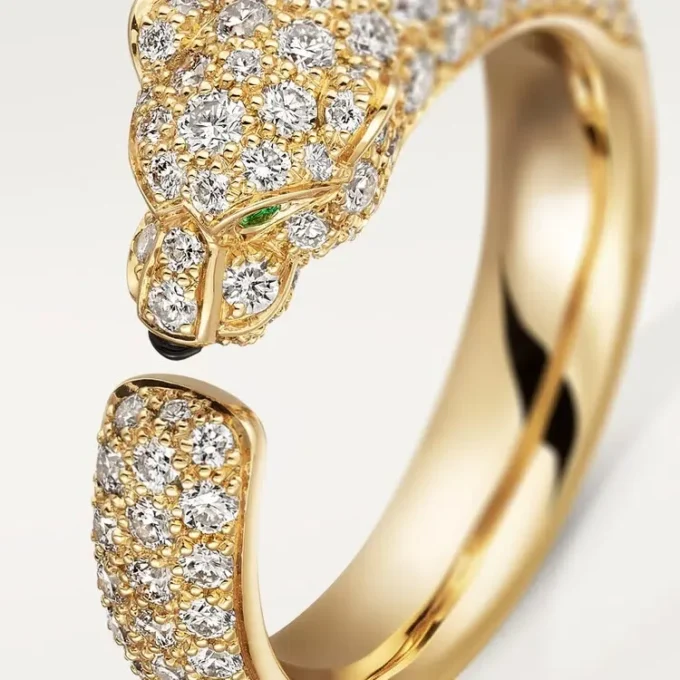 Panthere De Cartier Yüzük – Sarı Altın, Zümrütler, Oniks, Pırlantalar – Cartier