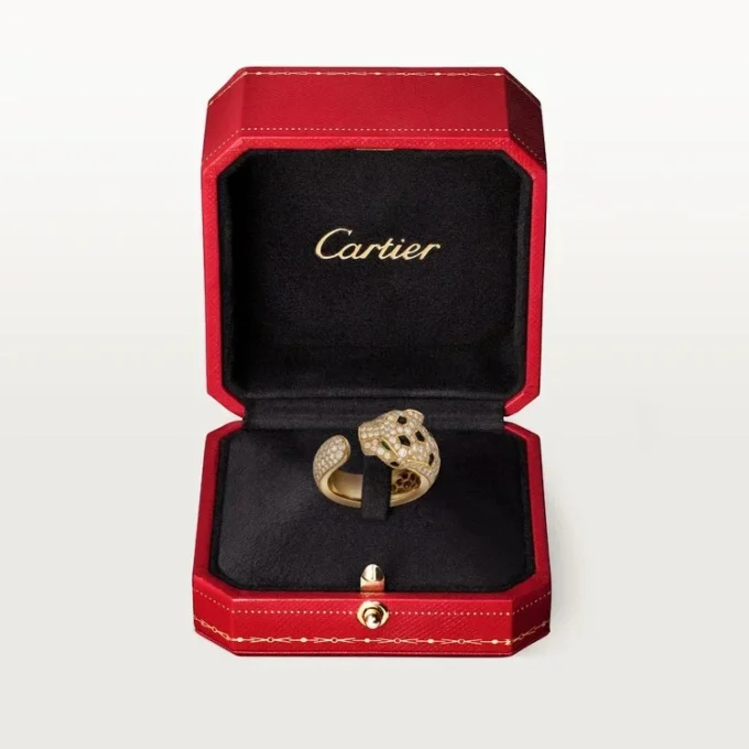 Panthere De Cartier Yüzük – Sarı Altın, Zümrütler, Oniks, Pırlantalar – Cartier
