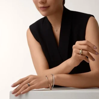 Trinity Yüzük, Seramik, Küçük Model, Yarım Paved