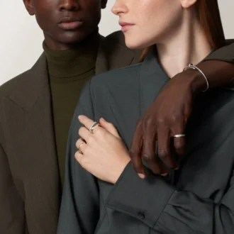 Trinity Yüzük, Yastık Şeklinde, Büyük Model, Yarım Paved
